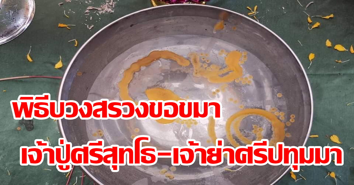 พิธีบวงสรวงขอขมา เจ้าปู่ศรีสุทโธ-เจ้าย่าศรีปทุมมา เพื่อขอเปิดคำชะโนด
